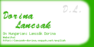 dorina lancsak business card
